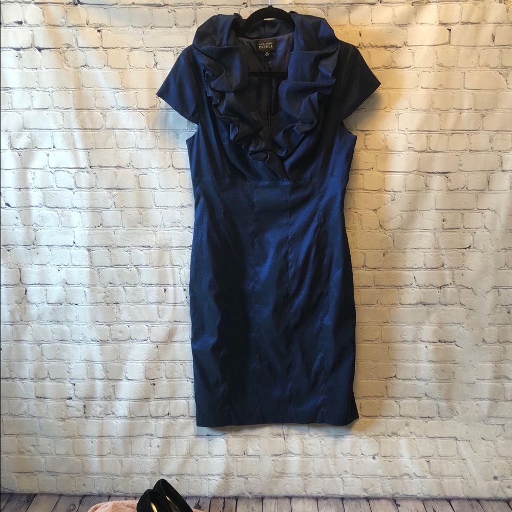 Adrianna Papell cobalt cocktail dress